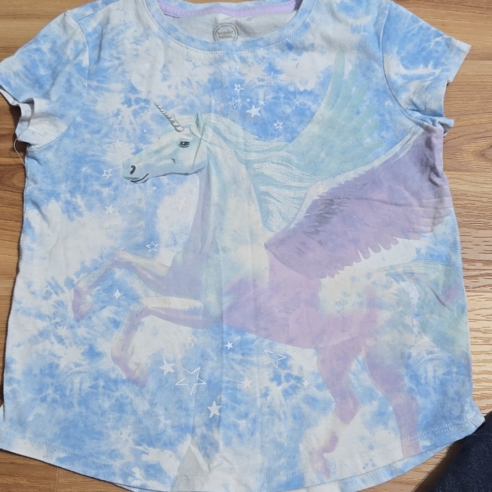 girls wonder nation unicorn shirt and pants - Picture 4 of 6